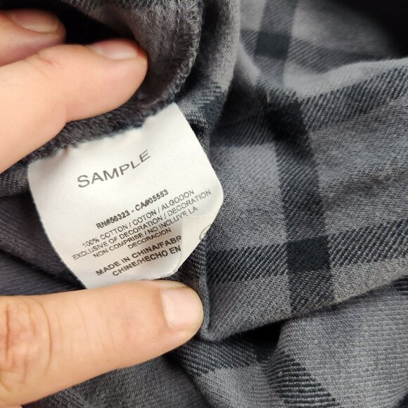 Mens Nike 6.0 size M Medium Casual Button Down Long Sleeve Flannel Shirt Sample - Picture 8 of 9